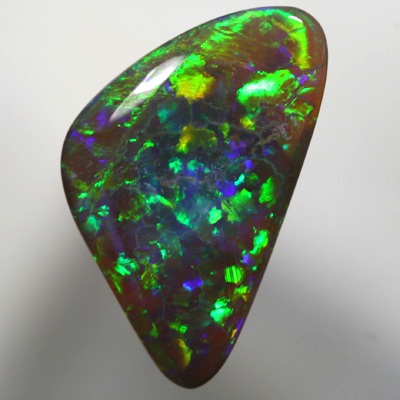 SOLID BLACK OPAL Top Quality. Flag Harlequin pattern, Crispy bright fire. SEE VIDEO